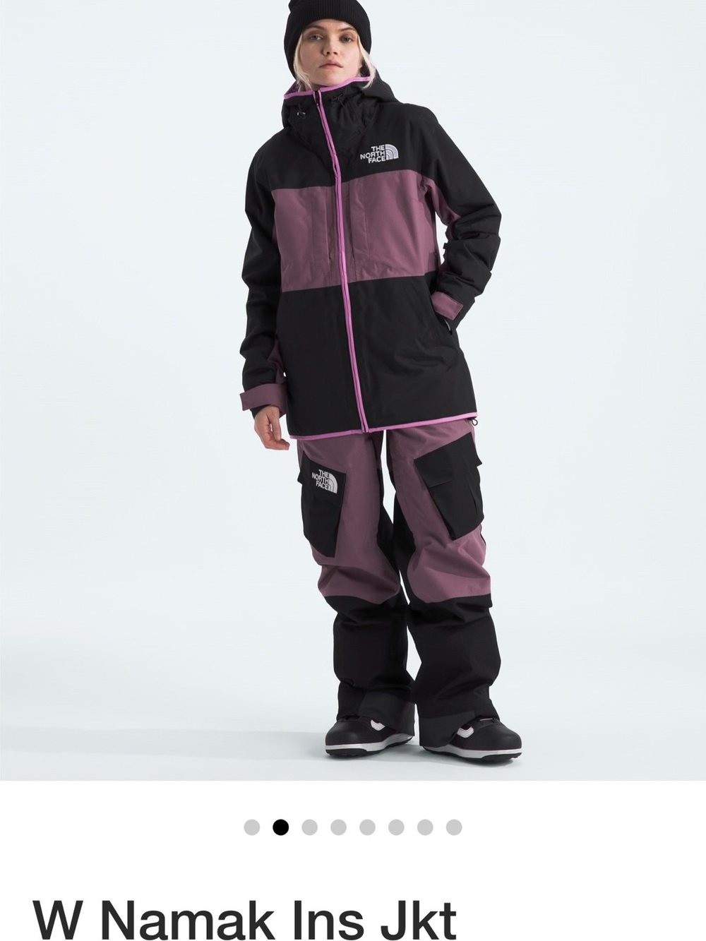 The North Face Black & Mauve Hooded Shell Jacket